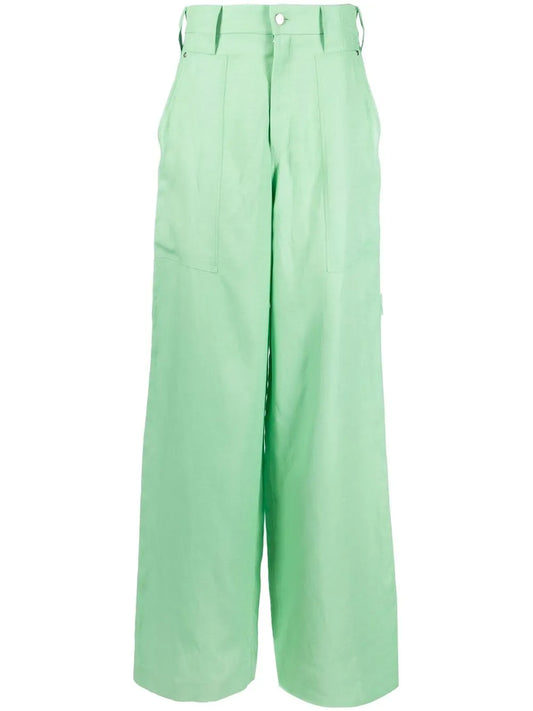 High-Waisted Wide-Leg Trousers