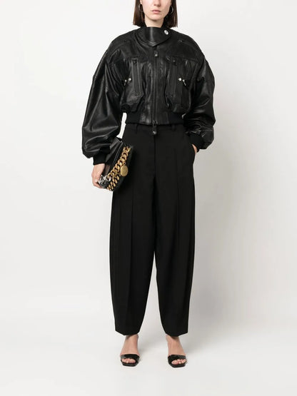 Pleat-Detail Tailored Trousers