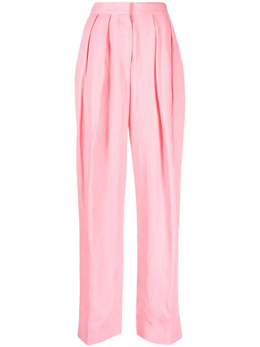 Pleated Wide-Leg Trousers