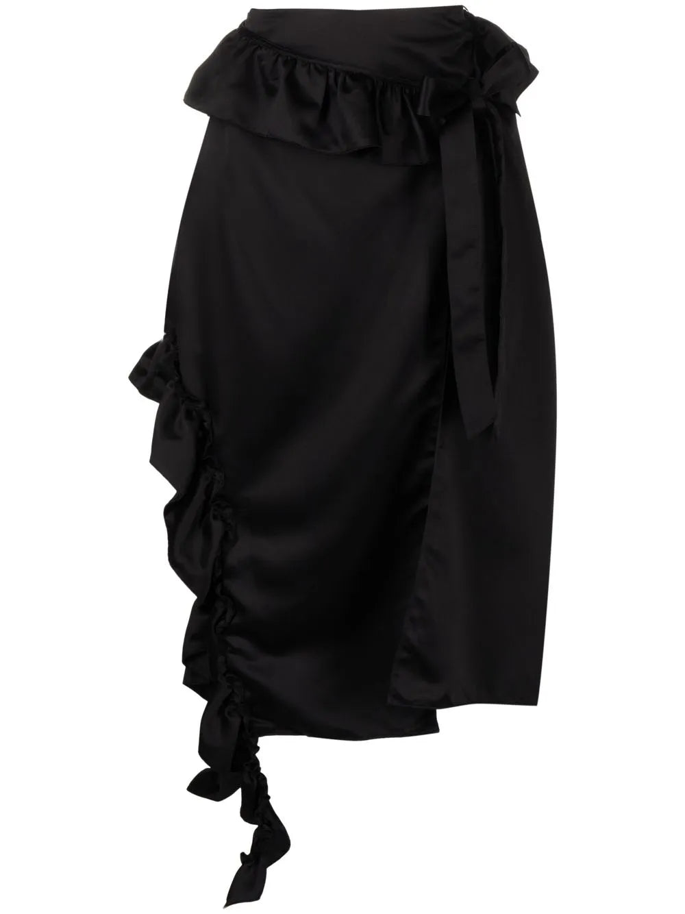 Ruffle-Trim Midi Skirt