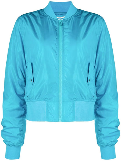 Diag-Stripe Print Bomber Jacket