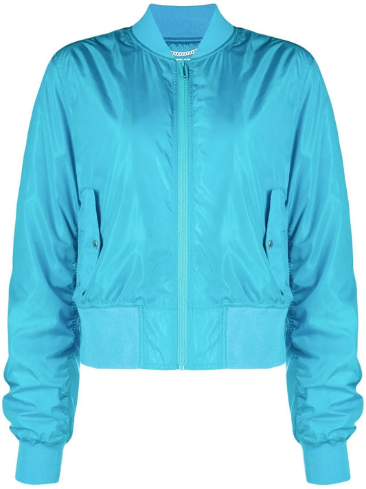 Diag-Stripe Print Bomber Jacket