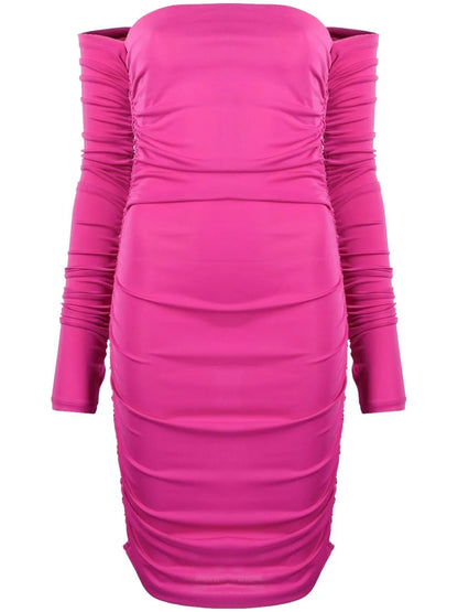 Ruched Off-Shoulder Dress