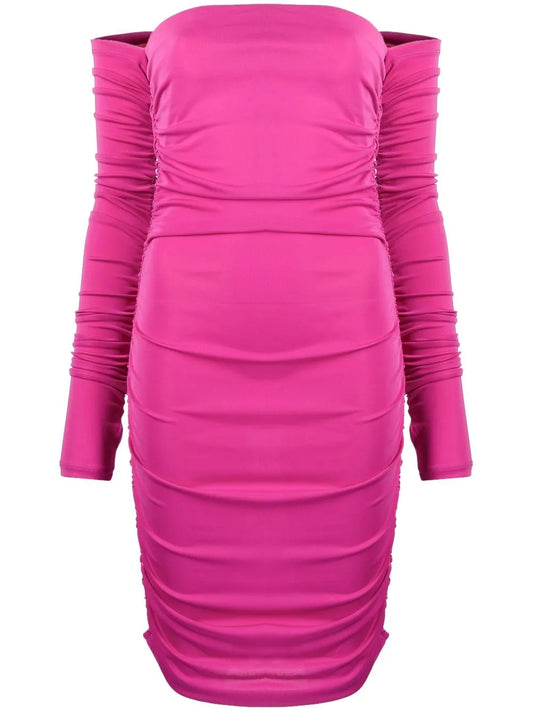 Ruched Off-Shoulder Dress