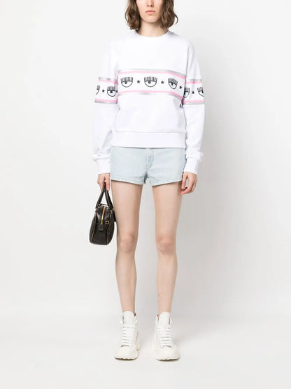 Embroidered-Logo Denim Shorts