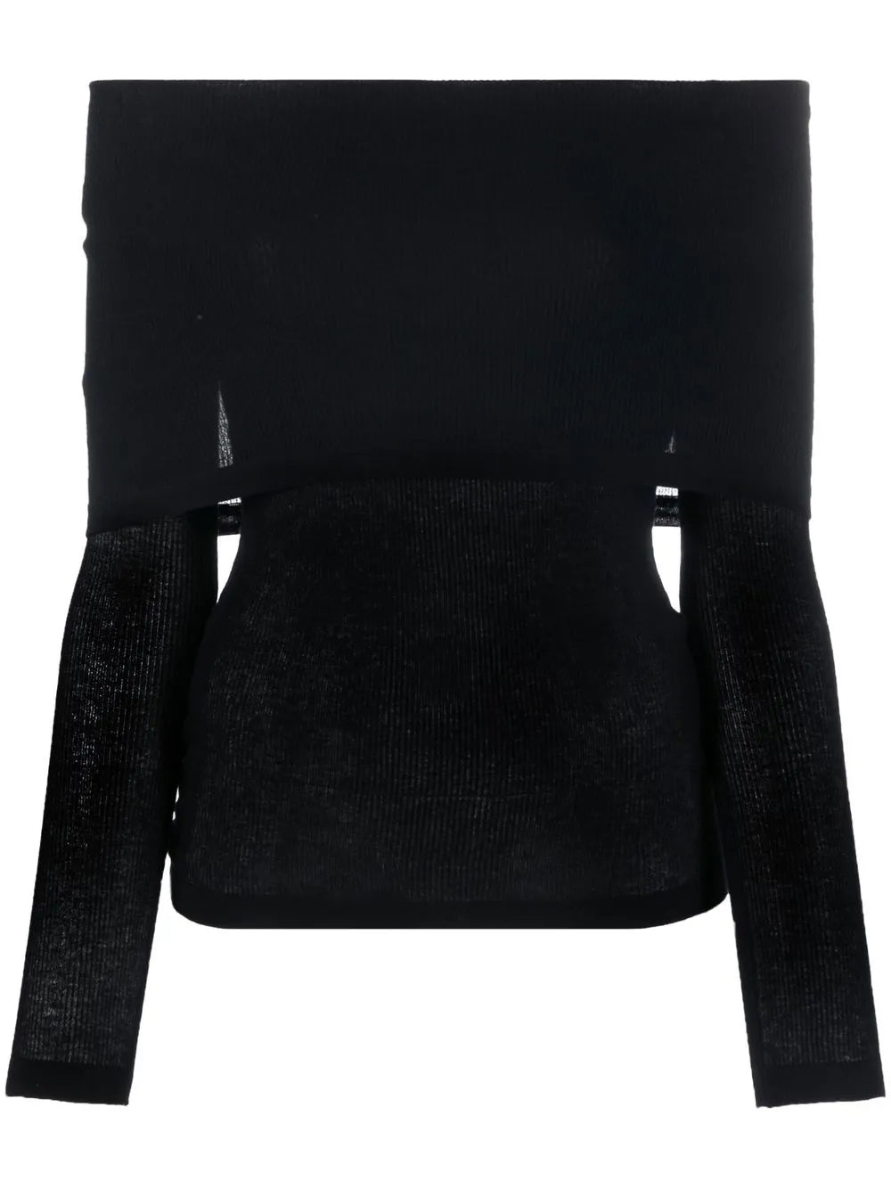Ribbed-Knit Off-Shoulder Top