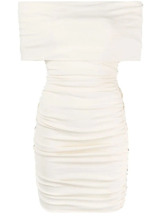 Ruched Off-Shoulder Dress