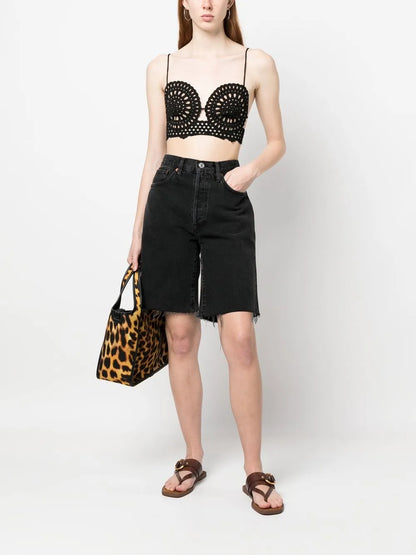 Broderie-Anglaise Cropped Top