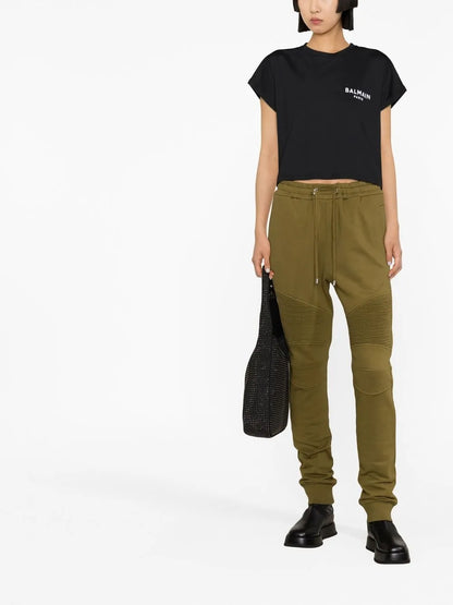 Panelled Slim-Cut Track Pants