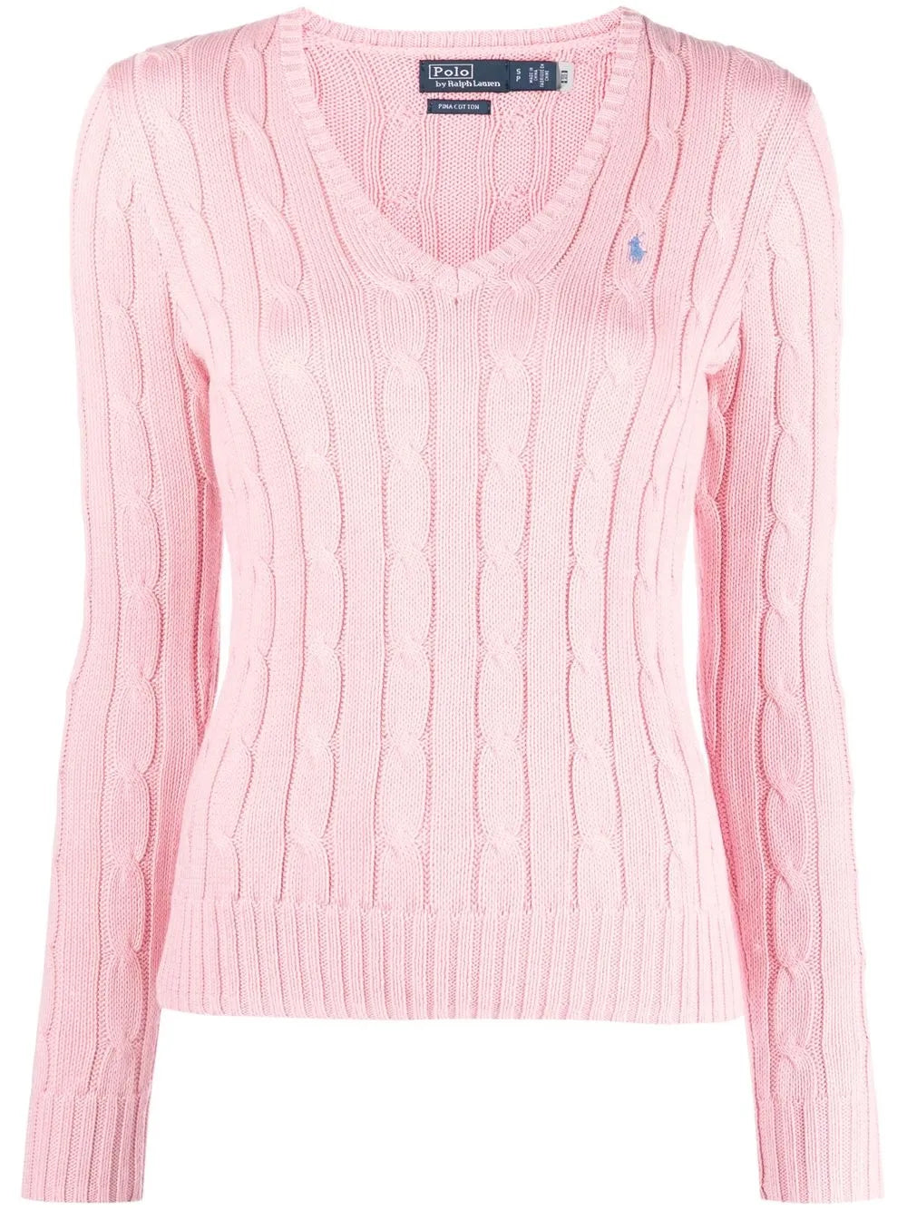 Embroidered-Logo Cable-Knit Jumper