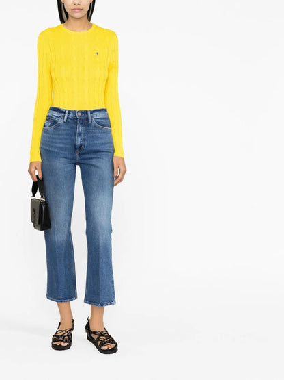 Stonewashed Cropped Jeans