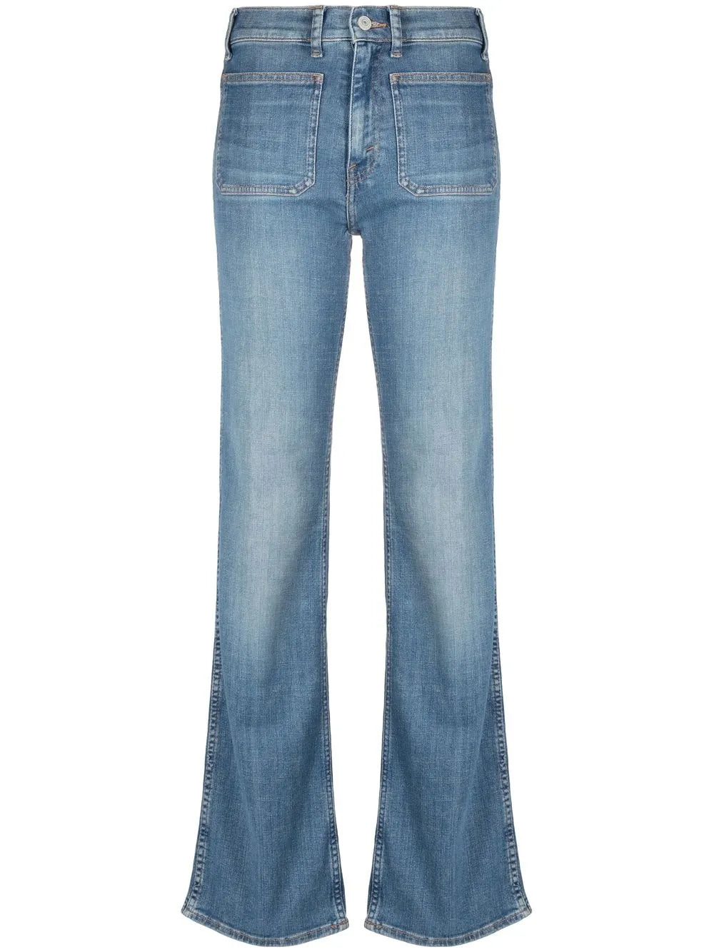 Stonewash Straight-Leg Jeans