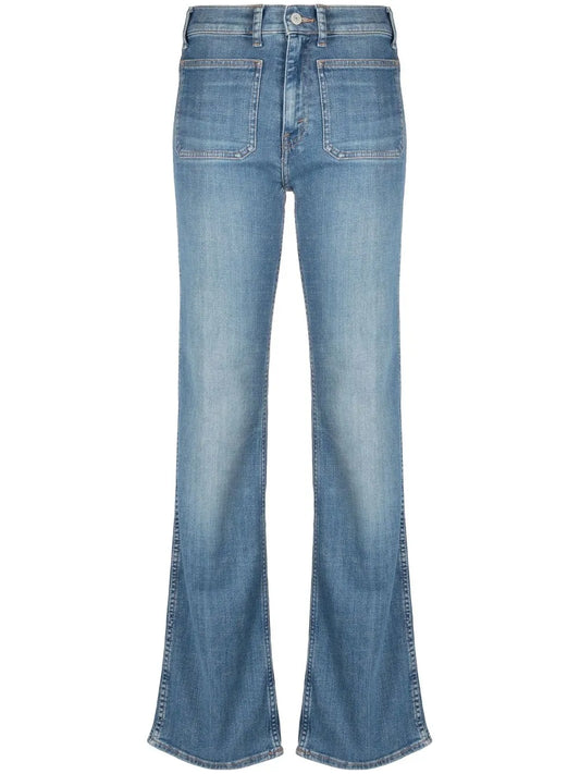 Stonewash Straight-Leg Jeans