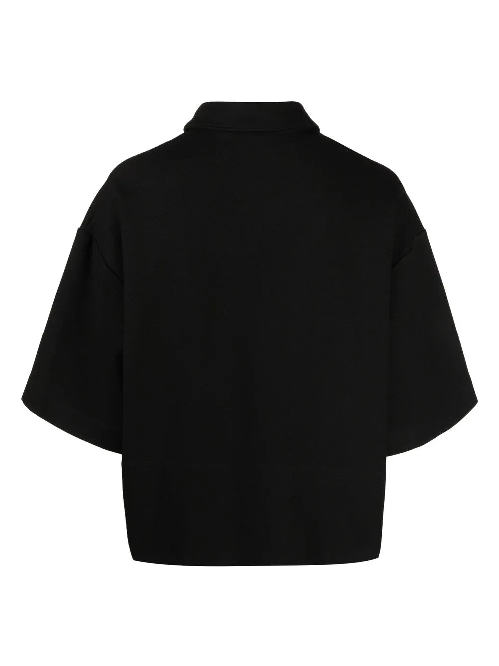 Cropped Short-Sleeve Polo Top
