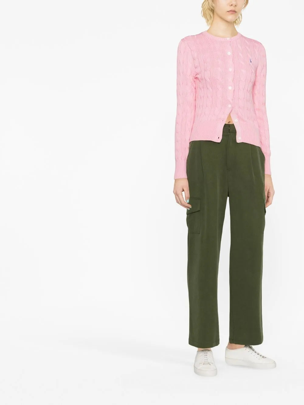 Polo Pony Cable-Knit Cardigan