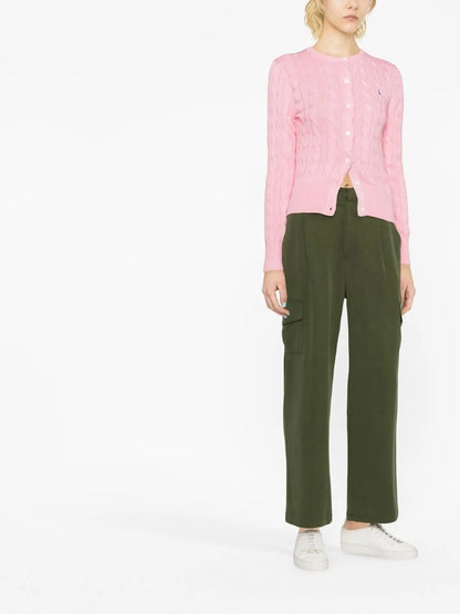 Polo Pony Cable-Knit Cardigan