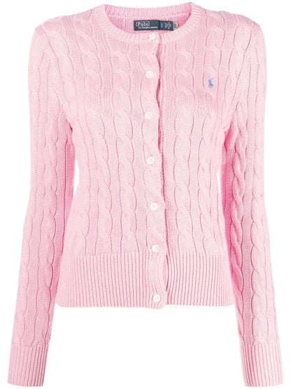 Polo Pony Cable-Knit Cardigan
