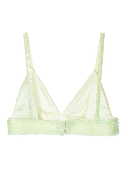Sequin-Embellished Bralette Top