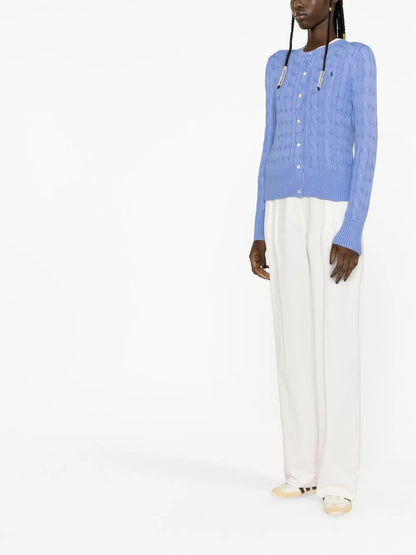 Polo Pony Cable-Knit Cardigan