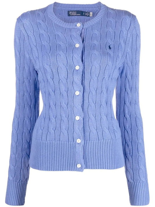 Polo Pony Cable-Knit Cardigan