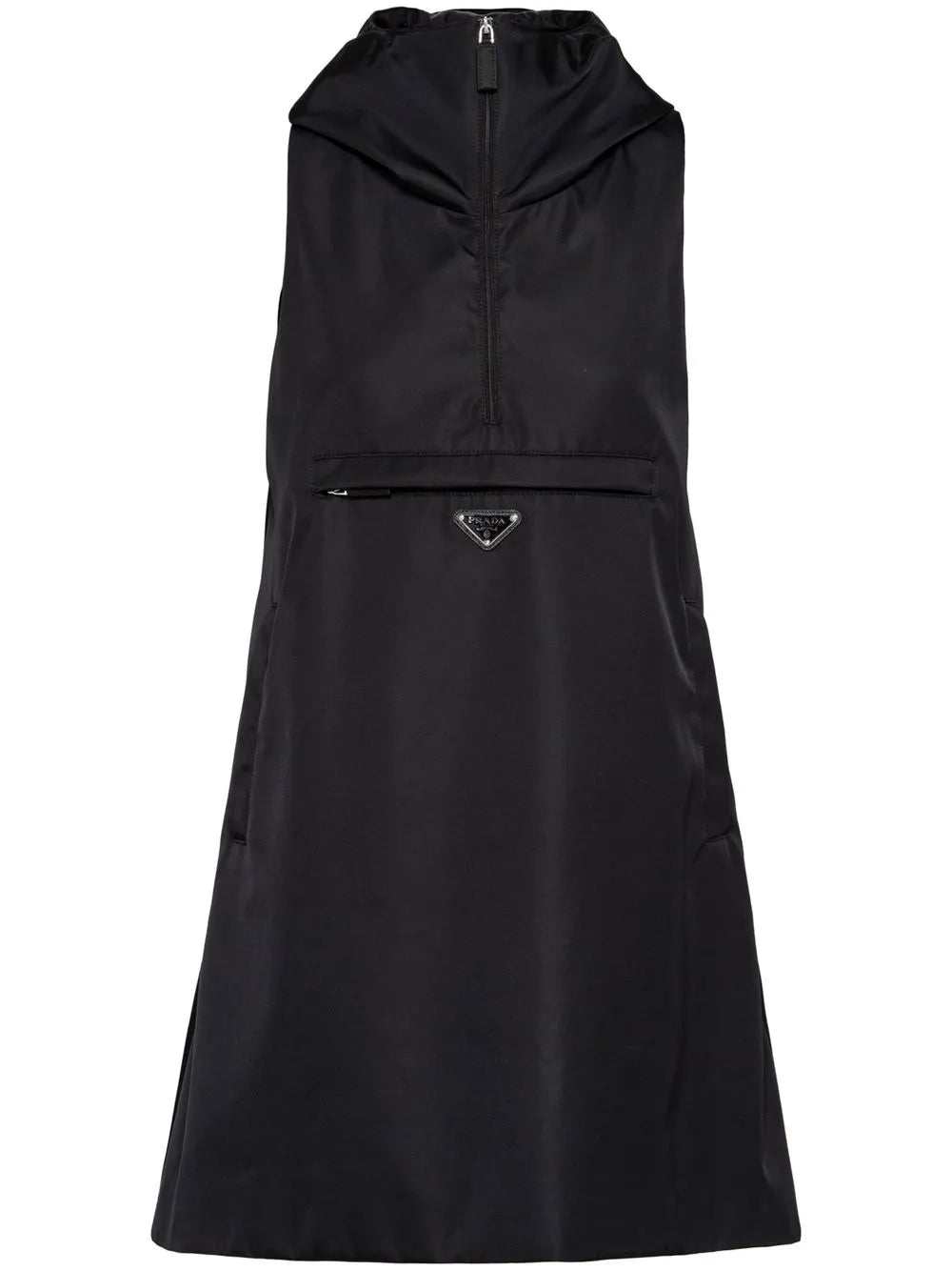 Triangle Logo Hooded Minidress