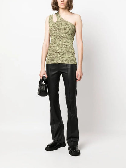 One-Shoulder Marl-Knit Vest
