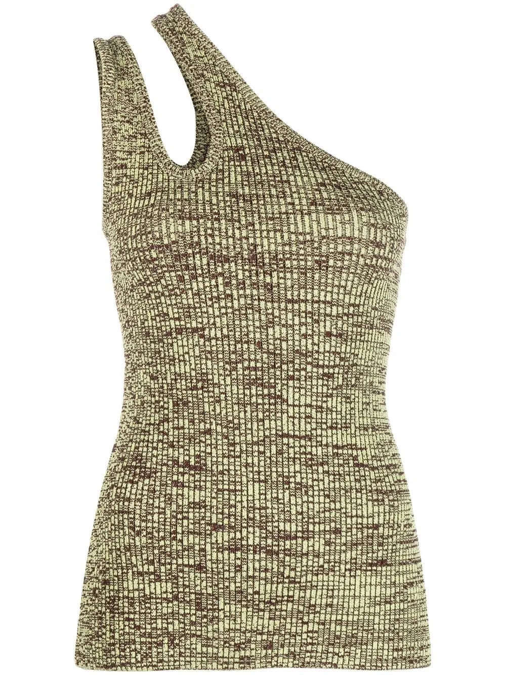 One-Shoulder Marl-Knit Vest