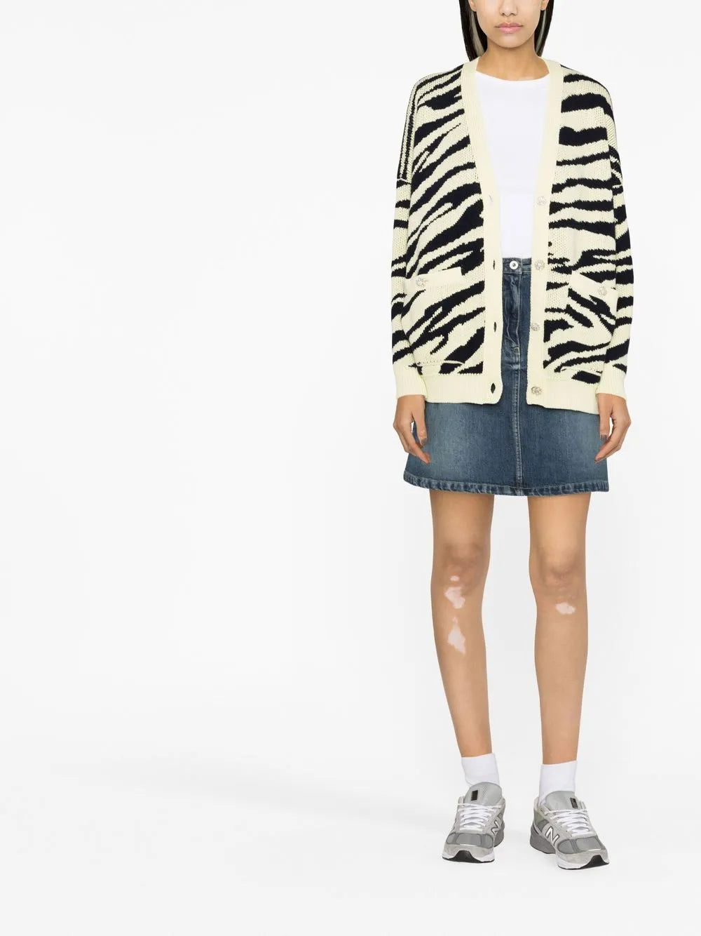 A-Line Denim Miniskirt