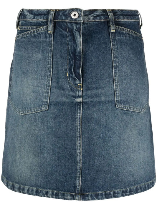 A-Line Denim Miniskirt