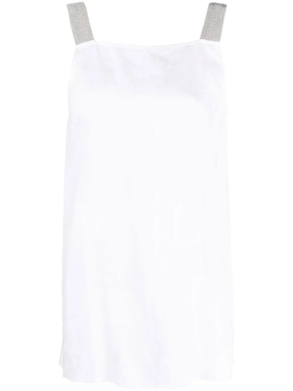 Metallic Strap Linen Top