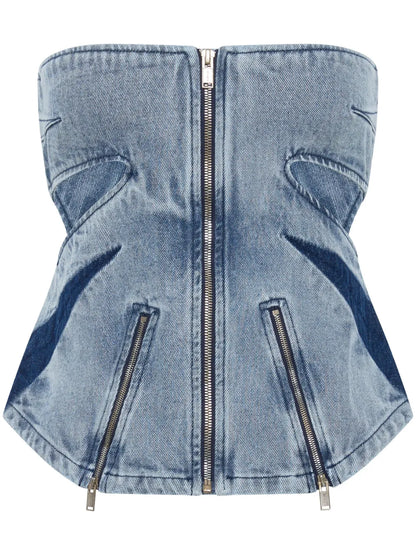 Darted Denim Corset