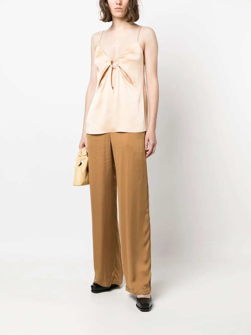 Ruched Satin Vest