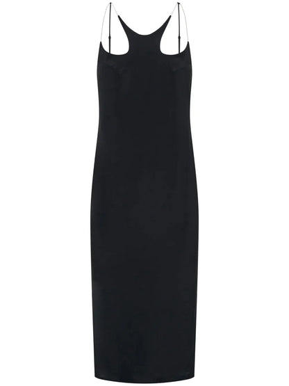 Scoop-Back Midi-Dress