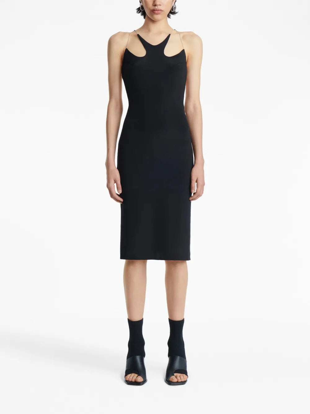 Scoop-Back Midi-Dress