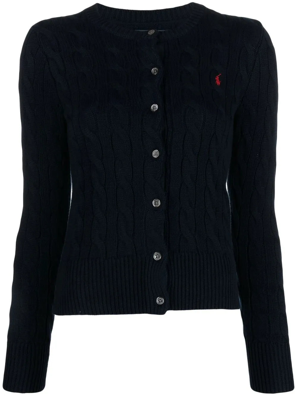 Polo Pony Cable-Knit Cardigan