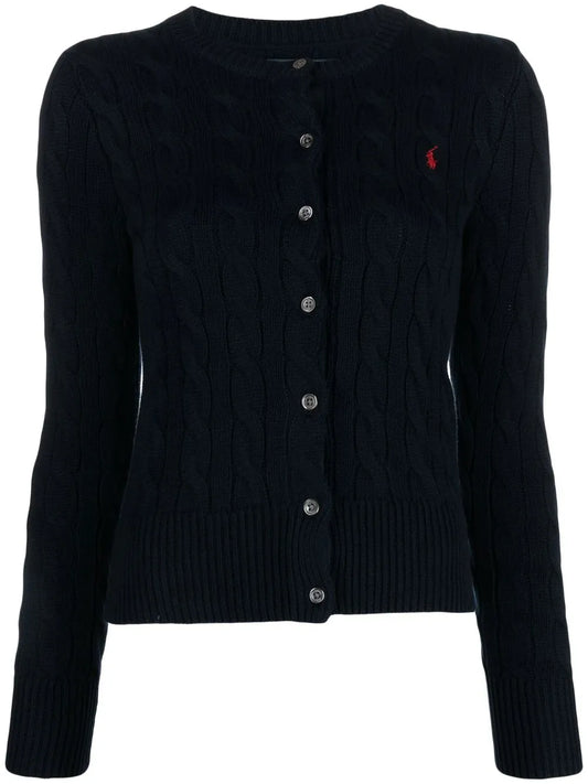 Polo Pony Cable-Knit Cardigan