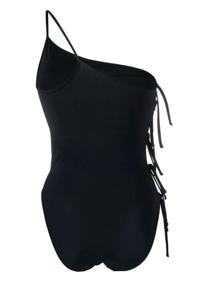 Knot-Detailing One-Shoulder Swimsuit