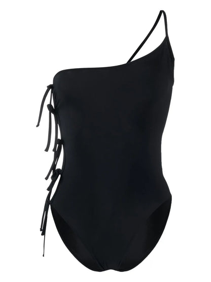 Knot-Detailing One-Shoulder Swimsuit