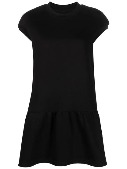 Short-Sleeve Peplum Mini Dress