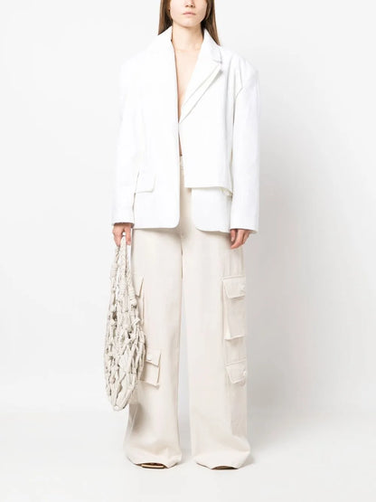 Deconstructed Double-Breasted Blazer
