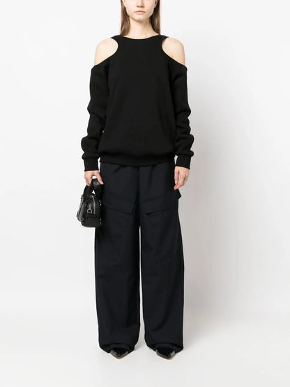 Backless Cut-Out Sweatshirt