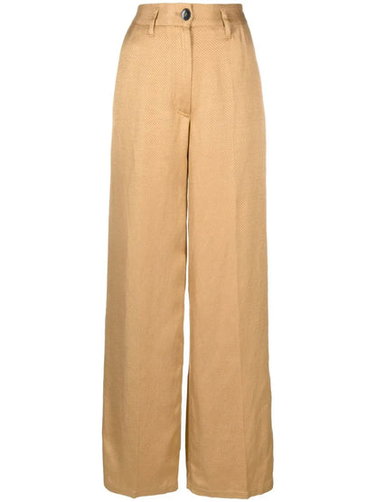 Wide-Leg Tailored Trousers