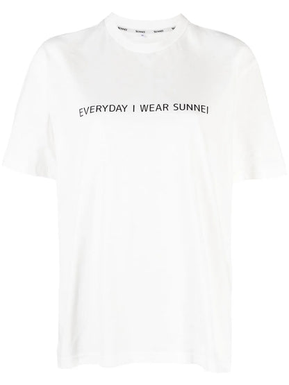 Slogan-Print Cotton T-Shirt