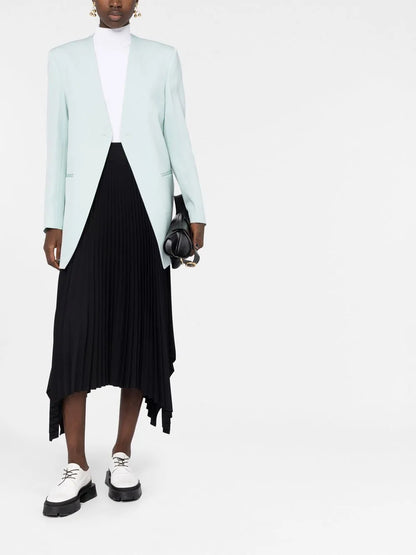 Single-Button Wool Blazer