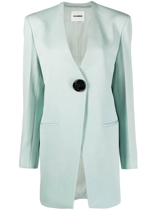 Single-Button Wool Blazer