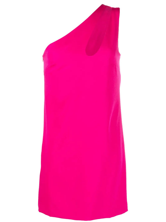 Cut-Out-Detail One-Shoulder Mini Dress