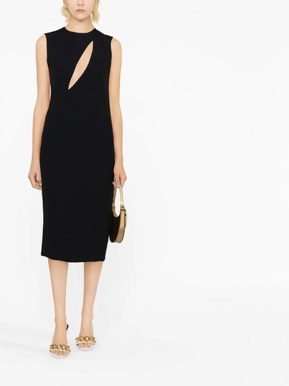 Cut-Out Sleeveless Midi Dress