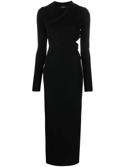 Cut-Out Hooded Maxi Dress