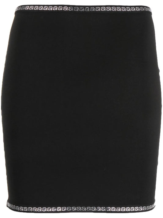 Crystal-Embellished Fitted Skirt