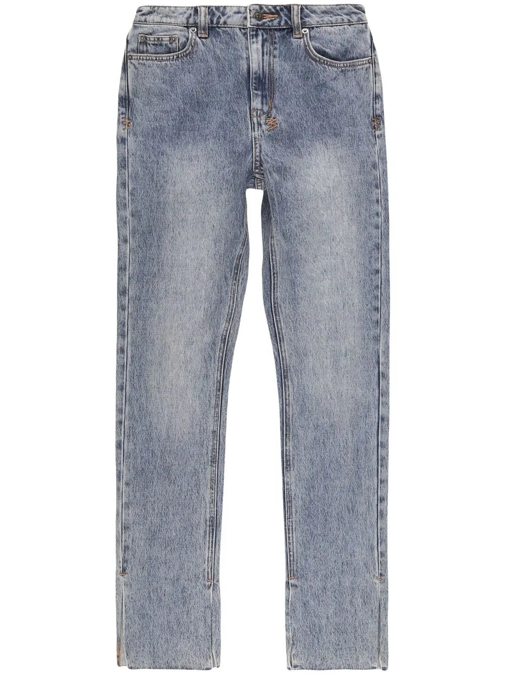 Mid-Rise Straight Jeans